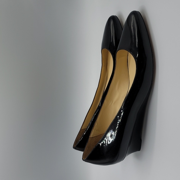 Cole Haan Shoes - Cole Haan womens black patent wedge pump size 10M